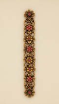 Floral Motif Payal with Antique Gold
